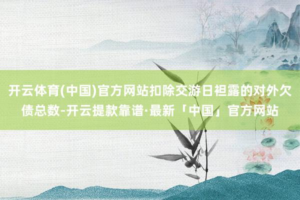 开云体育(中国)官方网站扣除交游日袒露的对外欠债总数-开云提款靠谱·最新「中国」官方网站