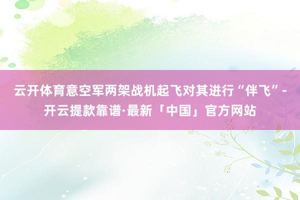 云开体育意空军两架战机起飞对其进行“伴飞”-开云提款靠谱·最新「中国」官方网站